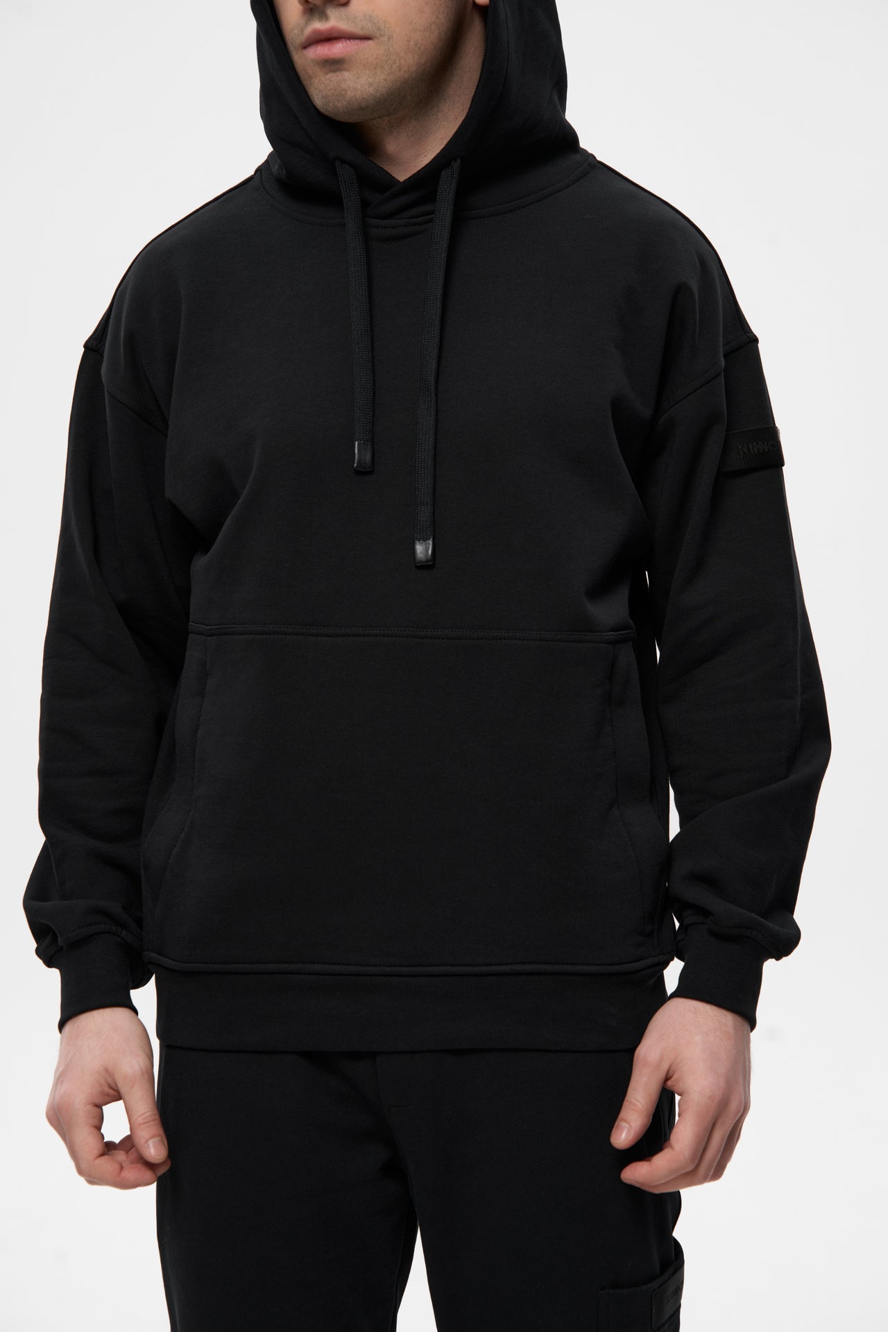 Black Resin Concrete Hoodie